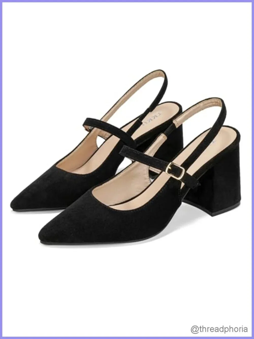Pointed Toe Chunky Heel Pumps with Ankle Strap for Wedding Party